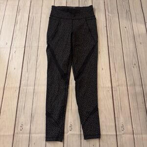 Sweaty Betty Super Power Leggings Womens US 6 Black Print Full Length‎ Yoga